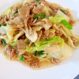 白菜・豚ひき肉・舞茸☆ あんかけ野菜炒め